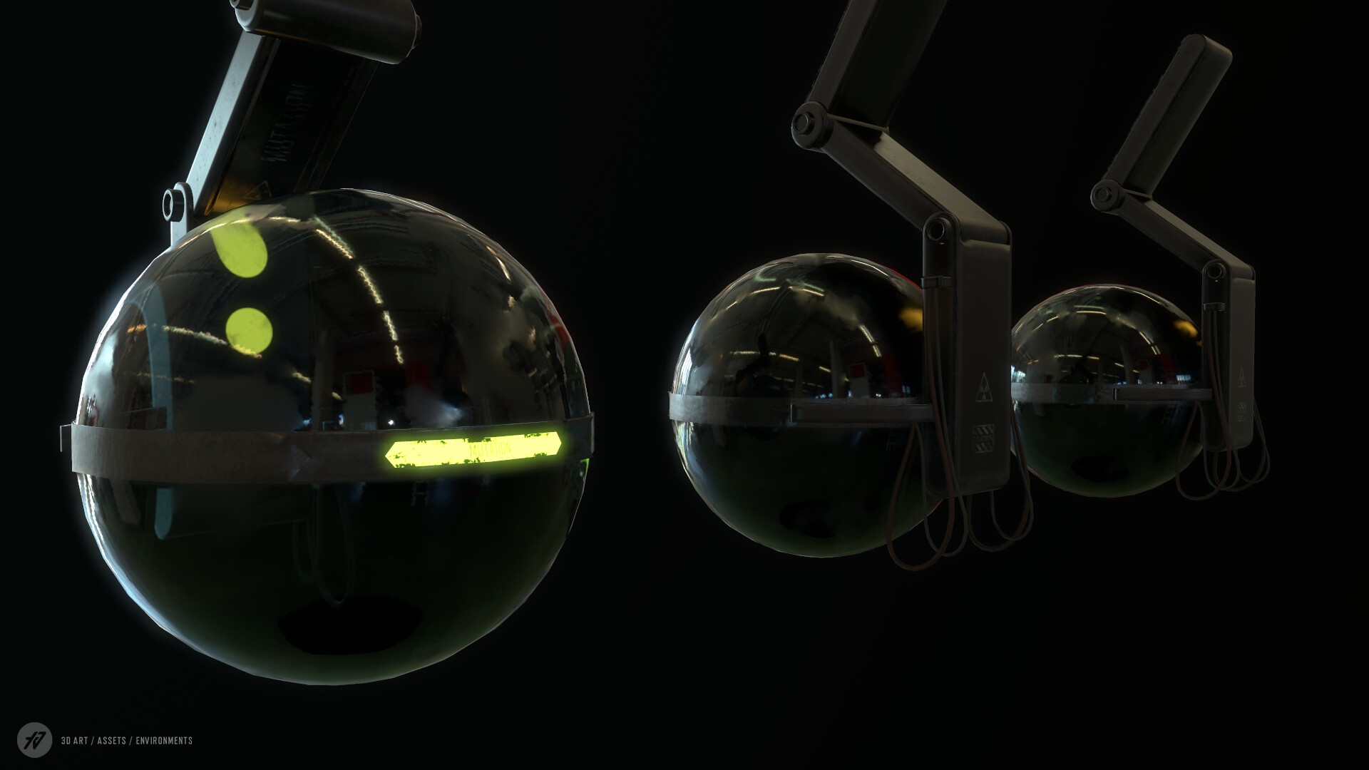 Sci-fi Sphere, 3D Assets by Fabricio Velasquez in Maya