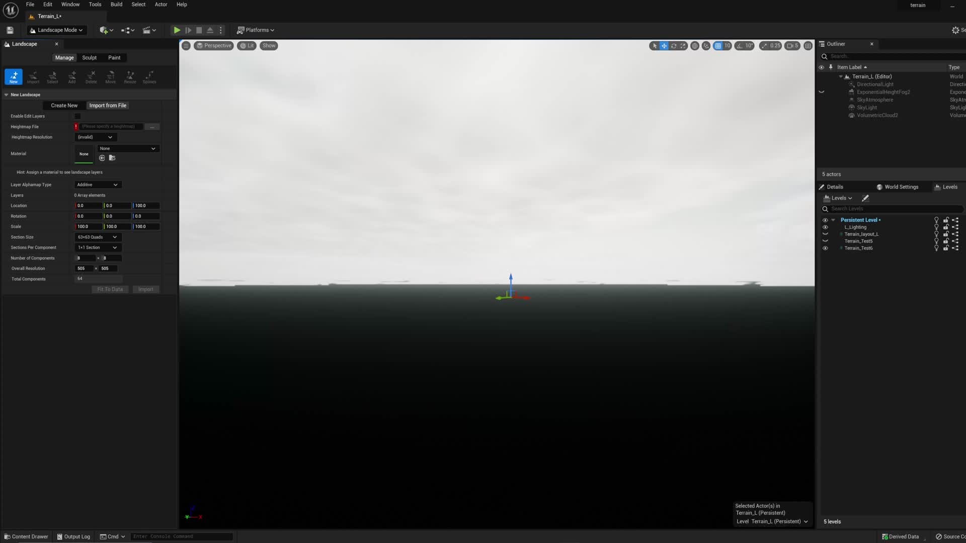 Timelapse of the workflow: using Gaea heightmaps in Unreal